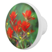 Indische Malerei mit Pinsel - Originelle Blume Keramikknauf (Rechts)