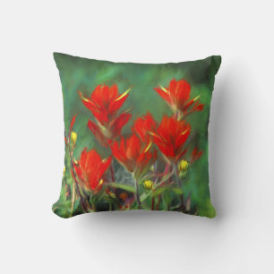 Indische Malerei mit Pinsel - Originelle Blume Kissen