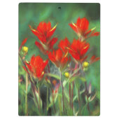 Indische Malerei mit Pinsel - Originelle Blume Klemmbrett (Rückseite)