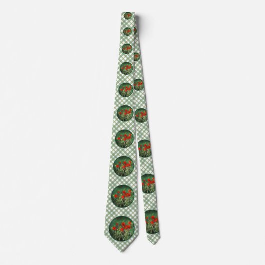 Indische Malerei mit Pinsel - Originelle Blume Krawatte (Vorderseite)