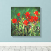 Indische Malerei mit Pinsel - Originelle Blume Leinwanddruck (Insitu (Holzboden))