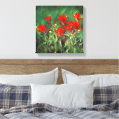 Indische Malerei mit Pinsel - Originelle Blume Leinwanddruck (Insitu (Schlafzimmer))