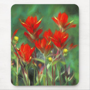 Indische Malerei mit Pinsel - Originelle Blume Mousepad