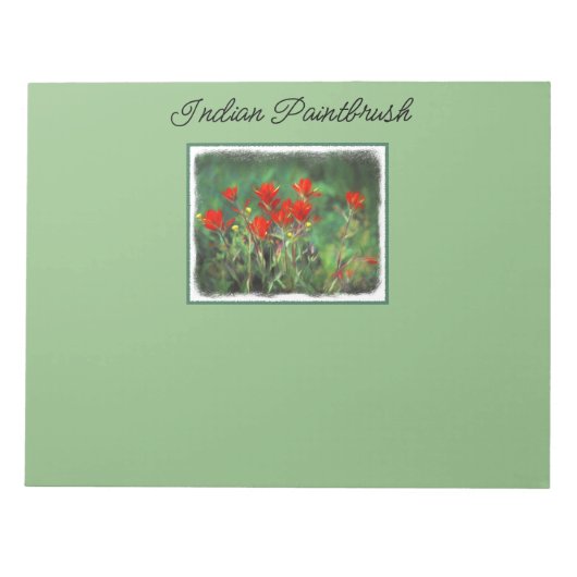 Indische Malerei mit Pinsel - Originelle Blume Notizblock (Vorderseite)