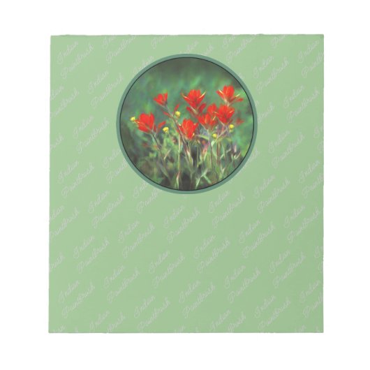 Indische Malerei mit Pinsel - Originelle Blume Notizblock (Vorderseite)