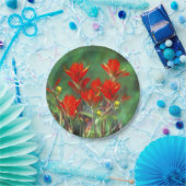 Indische Malerei mit Pinsel - Originelle Blume Pappteller (Party)