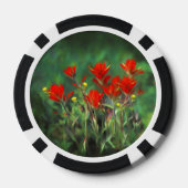 Indische Malerei mit Pinsel - Originelle Blume Pokerchips (Rückseite)