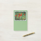 Indische Malerei mit Pinsel - Originelle Blume Post-it Klebezettel (Auf Schreibtisch)