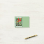 Indische Malerei mit Pinsel - Originelle Blume Post-it Klebezettel (Auf Schreibtisch)