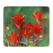 Indische Malerei mit Pinsel - Originelle Blume Schneidebrett (Vorderseite)