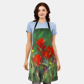 Indische Malerei mit Pinsel - Originelle Blume Schürze (Getragen)