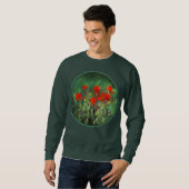 Indische Malerei mit Pinsel - Originelle Blume Sweatshirt (Vorne ganz)