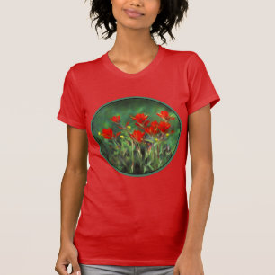 Indische Malerei mit Pinsel - Originelle Blume T-Shirt