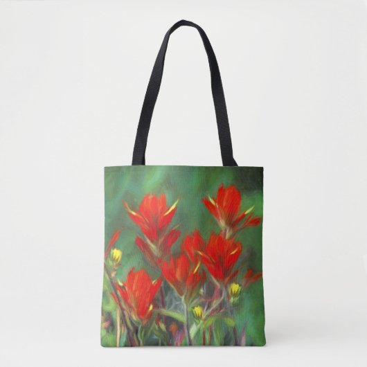 Indische Malerei mit Pinsel - Originelle Blume Tasche (Vorderseite)
