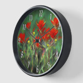 Indische Malerei mit Pinsel - Originelle Blume Uhr (Winkel)