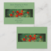 Indische Malerei mit Pinsel - Originelle Blume Visitenkarte (Vorne/Hinten)