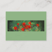 Indische Malerei mit Pinsel - Originelle Blume Visitenkarte (Rückseite)