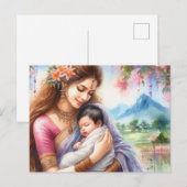 Indische Mama 12 Postkarte (Vorne/Hinten)