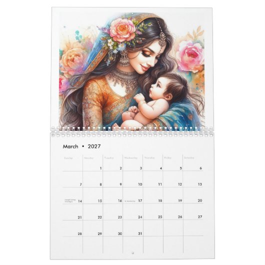 indische Mamas Kalender (Mär 2027)