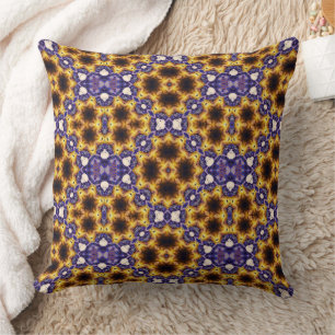 Indische Mandala-Geometrie-Art-Deco-nahtlose Muste Kissen