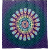 Indische Mandala-MehrfarbenHippie Boho Art Duschvorhang (Vorderseite)