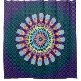 Indische Mandala-MehrfarbenHippie Boho Art Duschvorhang
