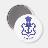 Indische Marine Wappen, Indien Magnet (Vorderseite/Rückseite)