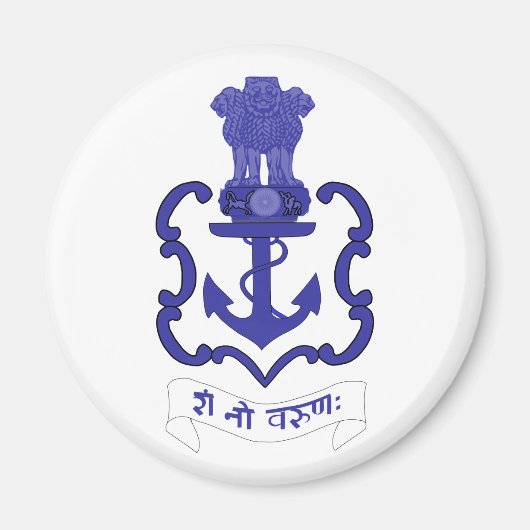 Indische Marine Wappen, Indien Magnet (Vorne)