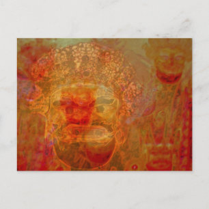 indische Masken Postkarte