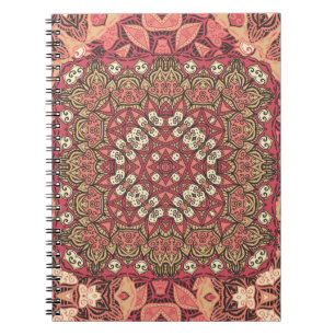 Indische Medaille, boho ethnische Verzierung Notizblock