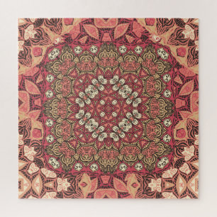 Indische Medaille, boho ethnische Verzierung Puzzle