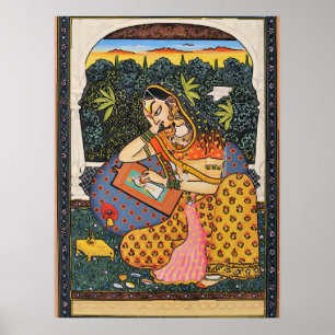 Indische, Mogul-Frau, Prinzessin Poster