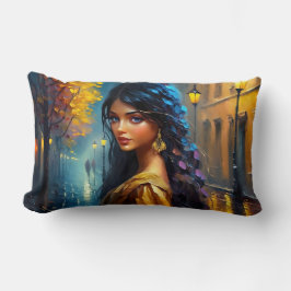 Indische Motive, Digital Modern, farbig Lendenkissen