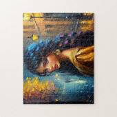 Indische Motive, Digital Modern, farbig Puzzle (Vertikal)