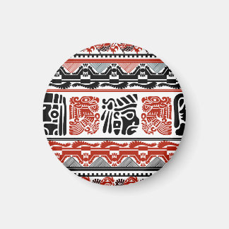 Indische Motive, schwarz rot, nahtlos. Magnet