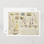 Indische Musikinstrumente, Platte 23 von "Orienta Postkarte (Vorne/Hinten)