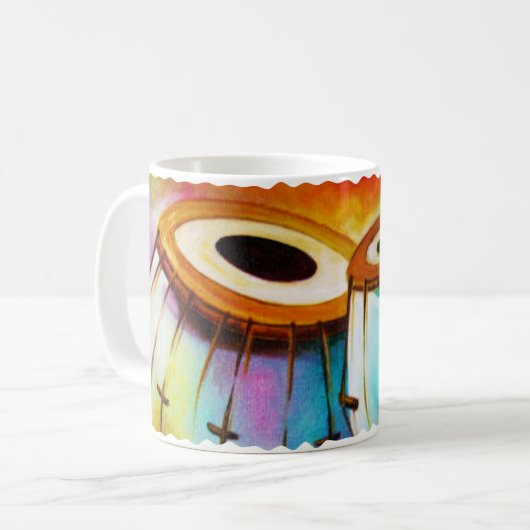 Indische Musikinstrumente - Tabla Kaffeetasse (Vorderseite Links)