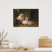 Indische muslimische Frauen rauchen Hookah Poster (Küche)