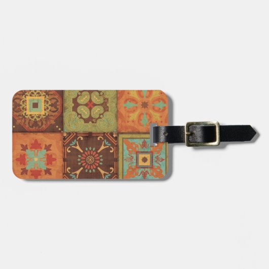 Indische Muster Gepäckanhänger (Vorderseite horizontal)