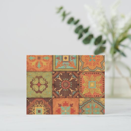 Indische Muster Postkarte (Stehend Vorderseite)