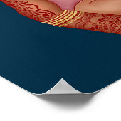 Indische Mutter, die ihr Baby mit Henna trägt Poster (Ecke)