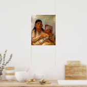 Indische Mutter und Kind von George Catlin-1836 Poster (Küche)