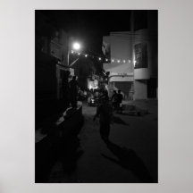 Indische nächtliche Straßenszene - urbane Fotograf