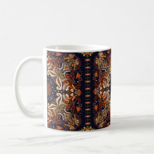 Indische nahtlose Ornamente. Vintages symmetrische Kaffeetasse