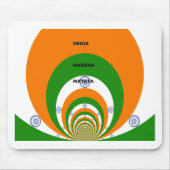 Indische Nationalfarben-Design mit "Hakuna Mat Mousepad (Vorne)