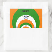 Indische Nationalfarben-Design mit "Hakuna Mat Rechteckiger Aufkleber (Tasche)