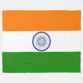 Indische Nationalflagge Ashoka Chakra groß Fleecedecke (Vorderseite (Horizontal))