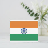 Indische Nationalflagge Postkarte (Stehend Vorderseite)