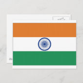 Indische Nationalflagge Postkarte (Vorne/Hinten)