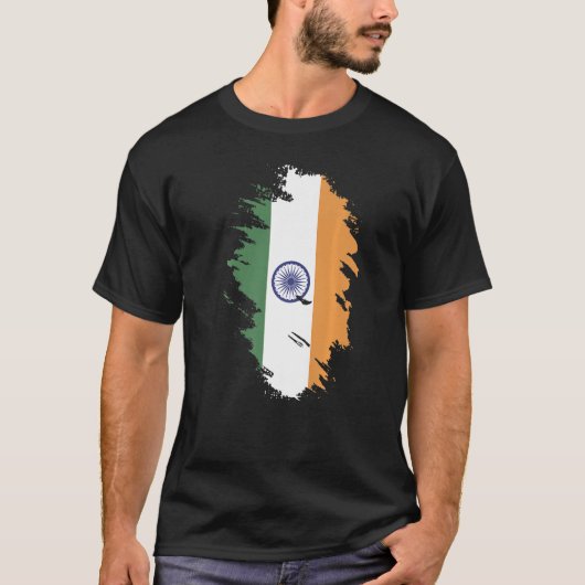 Indische Nationalflagge - Souvenir für Männer 6 T-Shirt (Vorderseite)